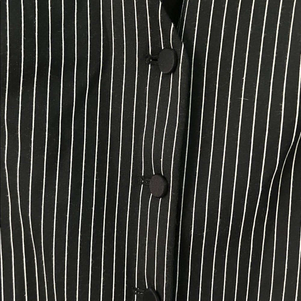 Diane von Furstenberg Pinstriped Black Dress - Picture 5 of 11